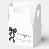 Black Bow Baby shower Bedankt Bedankdoosjes (Geopend)