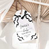 Black Bow-Baby shower Cadeaulabel