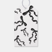 Black Bow-Baby shower Cadeaulabel (Achterkant)