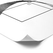 Black Bow Baby shower Guess Vervaldatum Kalender Poster (Hoek)