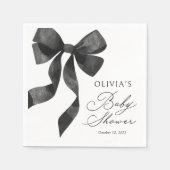 Black Bow Baby Shower Servet (Voorkant)