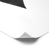 Black Bow Baby shower Welkomstbord Poster (Hoek)