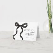 Black Bow bedankkaart | Elegant Vrijgezellenfeest (Voorkant)