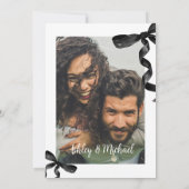 Black Bow Bewaar de datum Kaart (Achterkant)