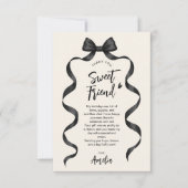 Black Bow Birthday Bedankkaart (Voorkant)