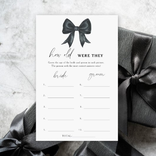 Black Bow Bridal Shower How old were they