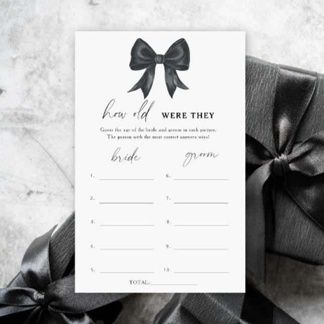 Black Bow Bridal Shower How old were they (Creator heeft geüpload)