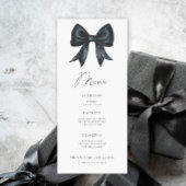 Black Bow Bridal shower menu