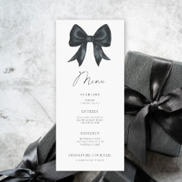 Black Bow Bridal shower menu
