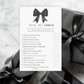 Black bow bridal shower Over or under game