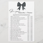 Black bow bridal shower Shoe game (Voorkant)