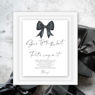 black bow bruiloftsshower Zet een ring erop spel Poster