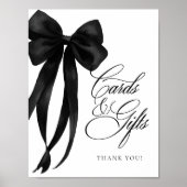 Black Bow Cards & Gifts Table Sign Poster (Voorkant)