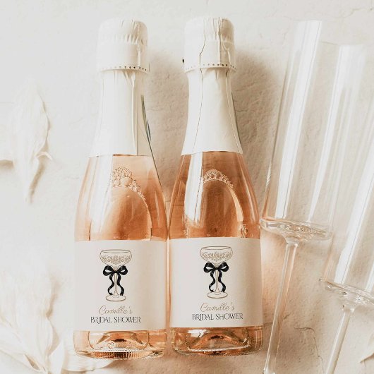Black Bow Champagne Sparkling Wijnetiket