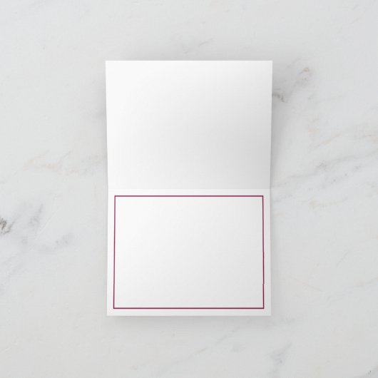 Black Bow Cherry Cocktail Martini Bedankkaart (Binnen)