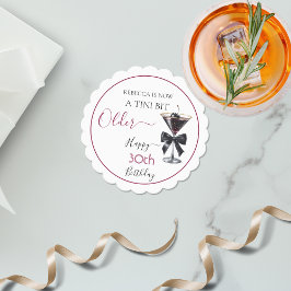 Black Bow Cherry Drink 'A tini bit Older' Birthday Kartonnen Onderzetters