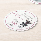 Black Bow Cherry Drink 'A tini bit Older' Birthday Kartonnen Onderzetters (Gekanteld)