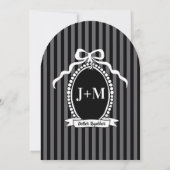 Black Bow Coquette Anniversary Party Invitation Kaart (Achterkant)