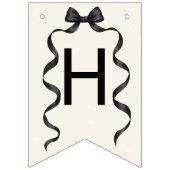 Black Bow Coquette Birthday  Vlaggetjes (Tweede vlag)