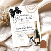 Black Bow Coquette Parels en Prosecco Kaart