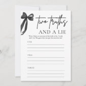 Black Bow Coquette Twee waarheden en een leugenspe Kaart (Voorkant)