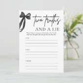 Black Bow Coquette Twee waarheden en een leugenspe Kaart (Staand voorkant)