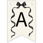 Black Bow Coquette Verjaardag Vlaggetjes (Derde vlag)