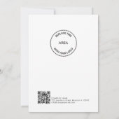 Black Bow Corporate QR logo Merry Christmas Feestdagenkaart (Achterkant)