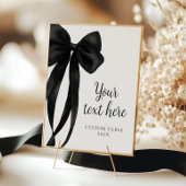 Black Bow Custom Table Sign Poster