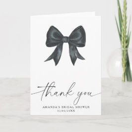 Black Bow Dank u Vrijgezellenfeest Bedankkaart