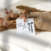 Black Bow Dank u Vrijgezellenfeest Gotische gunst Bedankjes Labels