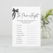 Black Bow De prijs is het juiste Vrijgezellenfeest Kaart (Staand voorkant)