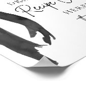 Black Bow Deel een Recept Kaart Vrijgezellenfeest  Poster (Hoek)