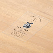 Black Bow Disco Ball Afstudeerfeest Acryl Uitnodigingen (Laagn)