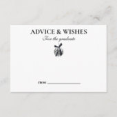 Black Bow Disco Ball Afstudeerfeest Informatiekaartje (Voorkant)