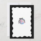 Black Bow Disco Ball Cocktail Dertigste verjaardag Kaart (Achterkant)