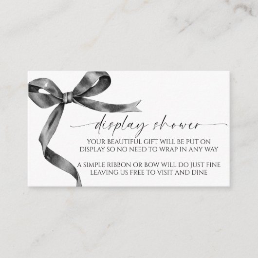 Black Bow Display Shower Enclosure Kaart (Voorkant)