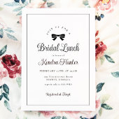 Black Bow Eenvoudige Elegante Bruids Douche Uitnod Kaart