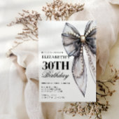 Black Bow Elegant 30e verjaardag Kaart