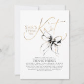 Black Bow Elegant Modern Minimalist Bridal Shower Kaart (Voorkant)