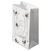 Black Bow Elegant Whimsical Thank You Klein Cadeauzakje (Voorkant Gekanteld)