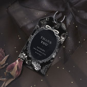 Black Bow Floral Skull RIP 20s 30th Birthday Party Cadeaulabel