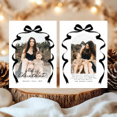 Black Bow Foto Vrolijke Kerstboog Feestdagenkaart