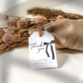 Black Bow Gothic Tying the Knot Gift Label Cadeaulabel