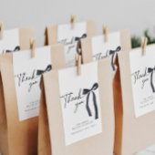 Black Bow Gothic Tying the Knot Gift Label Cadeaulabel