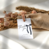 Black Bow Gothic Tying the Knot Gift Label Cadeaulabel