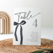 Black Bow Gothic Tying the Knot Tafel Naam Kaarten