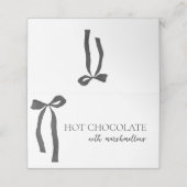 Black Bow Gothic Vrijgezellenfeest Buffetvoeding Plaatskaartje (Buitenkant ongevouwen)