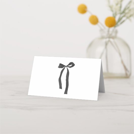 Black Bow Gothic Vrijgezellenfeest Buffetvoeding Plaatskaartje (Achterkant)