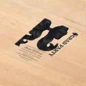 Black Bow Graduation Acryl Uitnodigingen (Laagn)